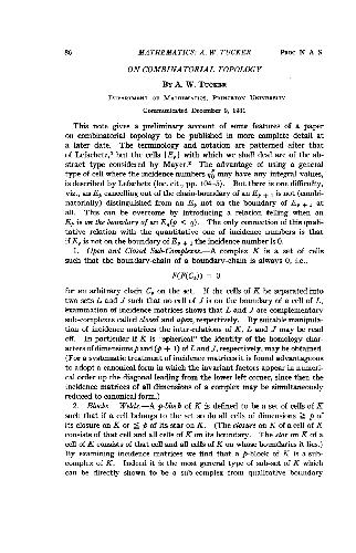 On Combinatorial Topology