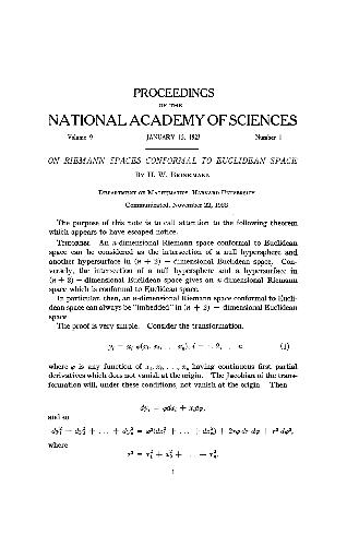 On Riemann Spaces Conformal to Euclidean Space