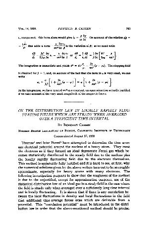 On the Distribution Law in Locally Rapidly Fluctuating Fields Which Are Steady When Averaged over a Sufficient Time Interval