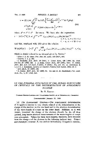 On the Possible Influence of the Mosaic Structure of Crystals on the Determination of Avogadros Number