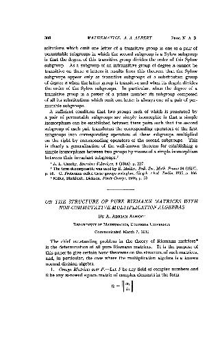 On the structure of pure riemann matrices with non-commutative multiplication algebras