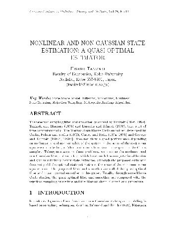 onlinear and non-Gaussian state estimation: A quasi-optimal estimator