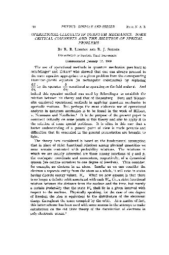 Operational Calculus in Quantum Mechanics. Some Critical Comments and the Solution of Special Problems