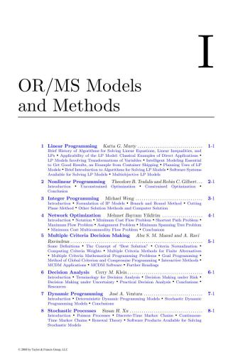 Operations Research and Management Science Handbook