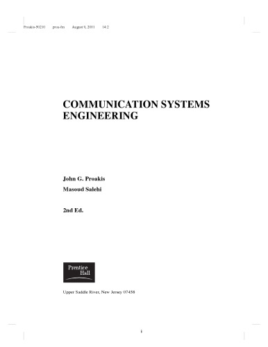 Communication Systems Engineering (2nd Edition)