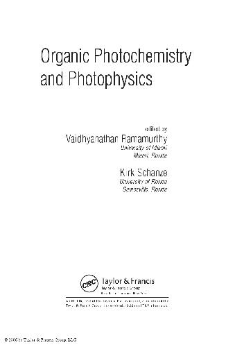 Organic Photochemistry and Photophysics