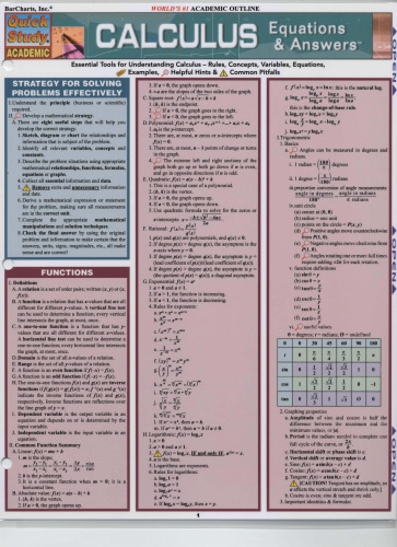 Calculus Equations & Answers