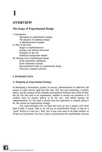 Pharmaceutical Experimental Design