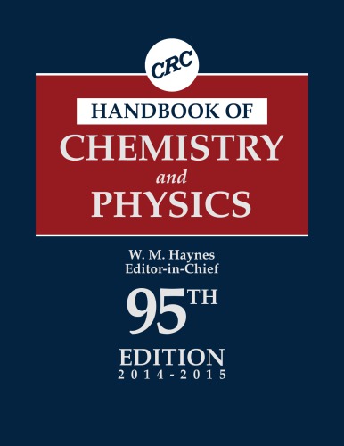 CRC Handbook of Chemistry and Physics