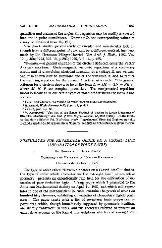 Postulates for Reversible Order on a Closed Line (Separation of Point-Pairs)