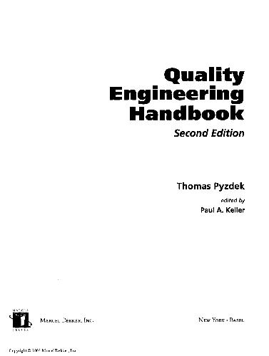 Quality Engineering Handbook