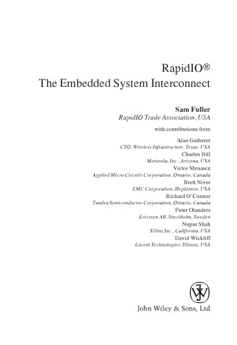 RapidIO: The Embedded System Interconnect