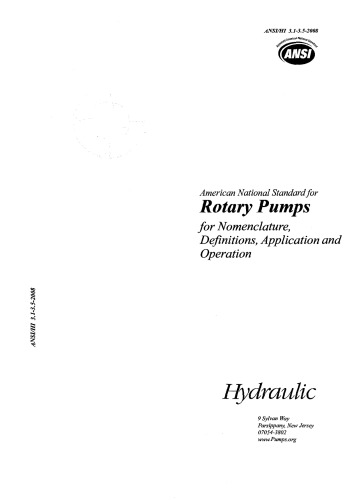 ANSI HI 3.1-3.5-2008 Rotary Pumps