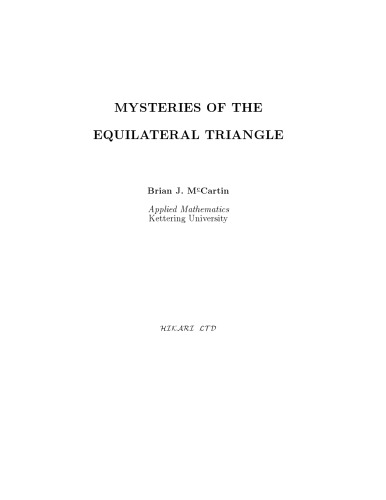 Mysteries of the equilateral triangle