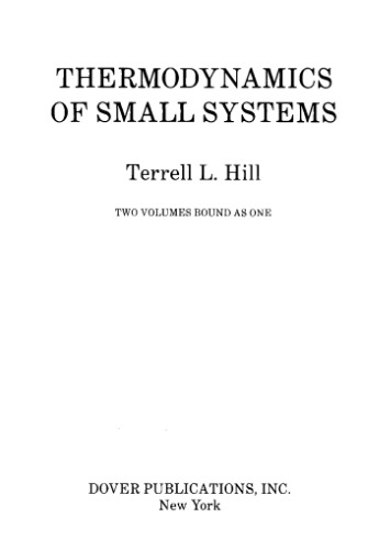 Thermodynamics of Small Systems