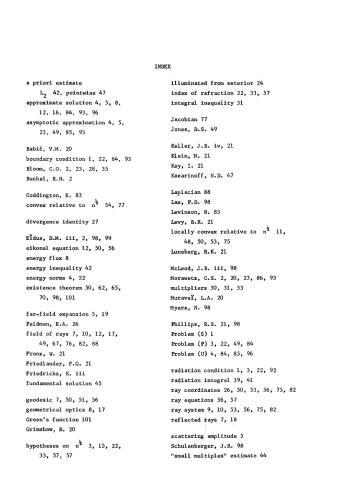 Short Wave Radiation Problems in Inhomogeneous Media Asymptotic Solutions