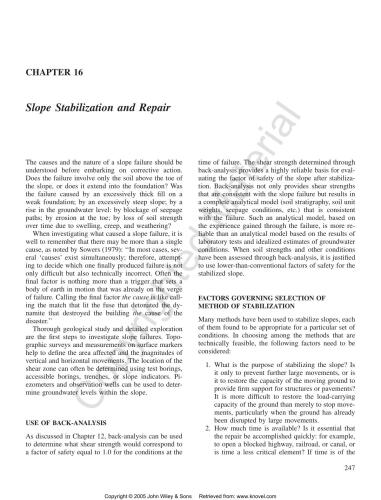 Soil Strength and Slope Stability