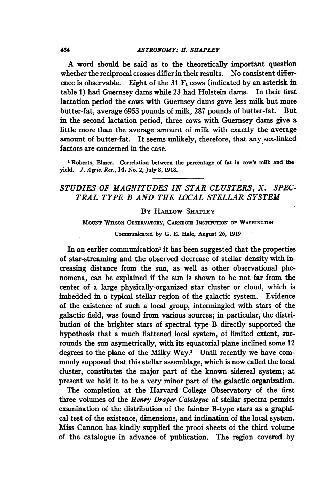 Studies of Magnitudes in Star Clusters X. Spectral Type B and the Local Stellar System