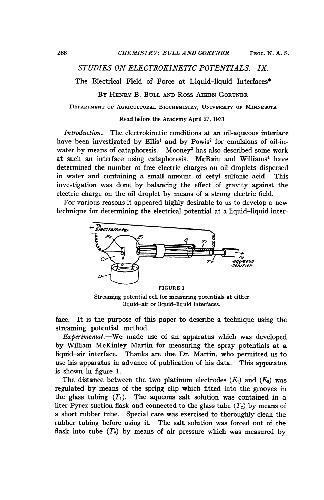 Studies on Electrokinetic Potentials IX. The Electrical Field of Force at Liquid liquid Interfaces