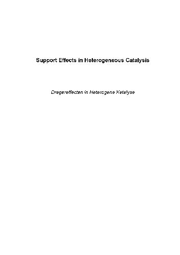 Support Effects in Heterogeneous Catalysis