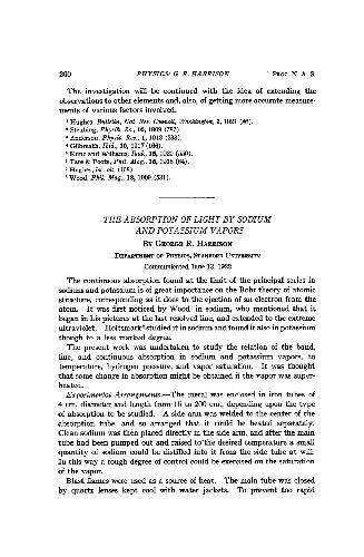 The Absorption of Light by Sodium and Potassium Vapors