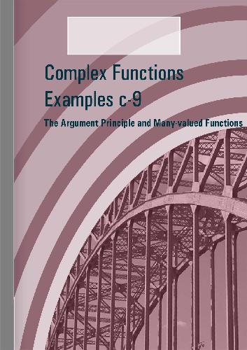 The Argument Principle and Many-valued Functions, c-9