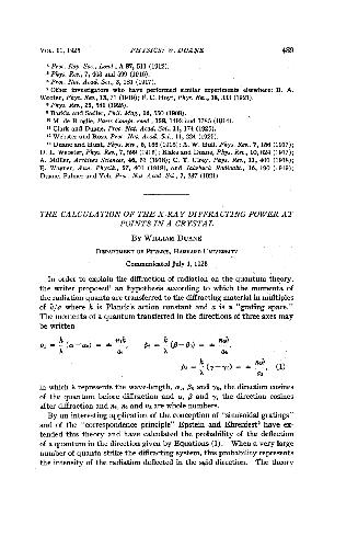 The Calculation of the X-Ray Diffracting Power at Points in a Crystal