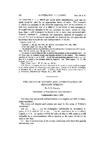 The cellular division and approximation of regular spreads