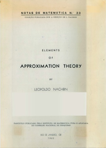 Elements of approximation theory.