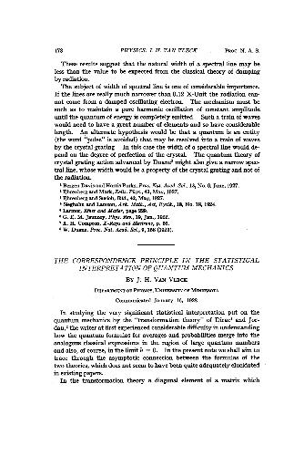 The Correspondence Principle in the Statistical Interpretation of Quantum Mechanics