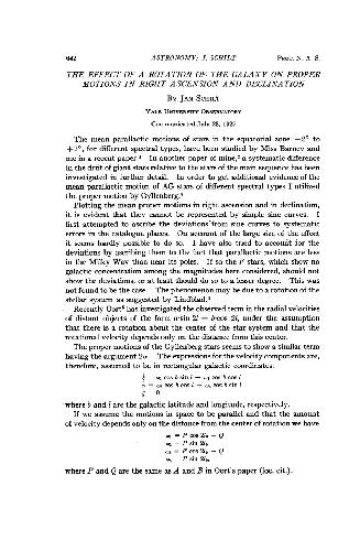 The Effect of a Rotation of the Galaxy on Proper Motions in Right Ascension and Declination