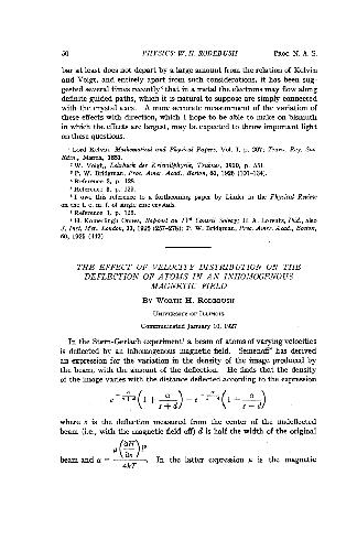 The Effect of Velocity Distribution on the Deflection of Atoms in an Inhomogenous Magnetic Field