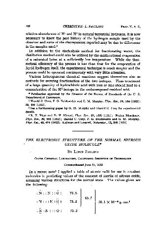 The Electronic Structure of the Normal Nitrous Oxide Molecule