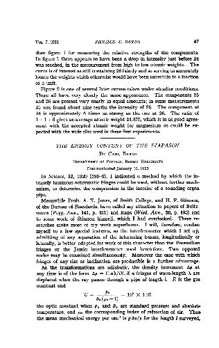 The Energy Content of the Diapason