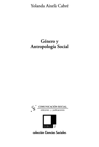 Género y antropología social