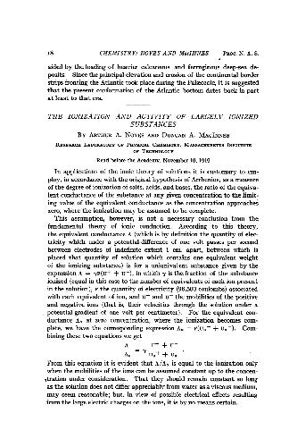 The Ionization and Activity of Largely Ionized Substances