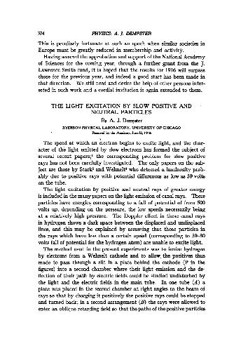 The Light Excitation by Slow Positive and Neutral Particles