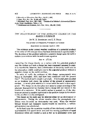 The Measurement of the Absolute Charge on the Earths Surface