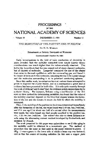 The Mobilities of the Positive Ions in Helium