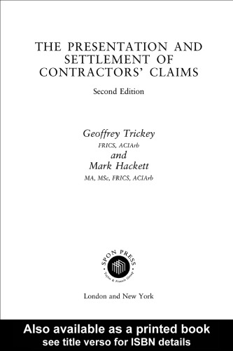 The Presentation and Settlement of Contractors' Claims