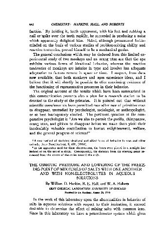 The Osmotic Pressure and Lowering of the Freezing-Point of Mixtures of Salts with One Another and with Non-Electrolytes in Aqueous Solutions