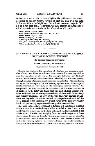 The Pole of the Faraday Cylinder in the Measurement of Electron Currents