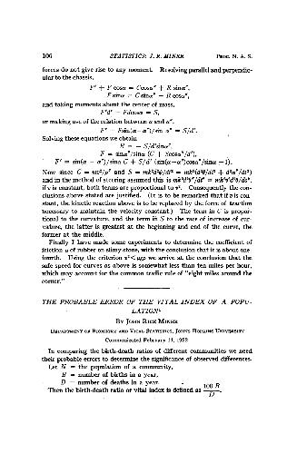 The Probable Error of the Vital Index of a Population