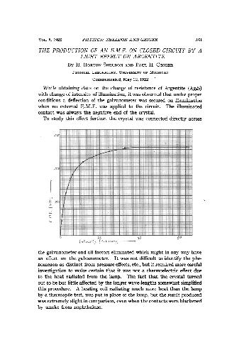 The Production of an E. M. F. on Closed Circuit by a Light Effect on Argentite