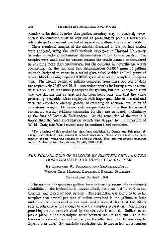 The Purification of Gallium by Electrolysis, and the Compressibility and Density of Gallium