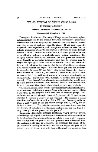 The Scattering of X-Rays from Gases