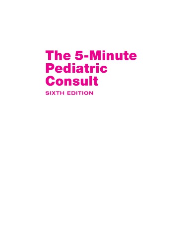 The 5 Minute Pediatric Consult