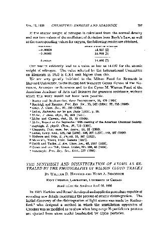 The Synthesis and Disintegration of Atoms as Revealed by the Photography of Wilson Cloud Tracks