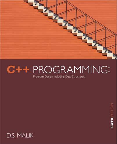 C++ Programming Program Design Including Data Structures