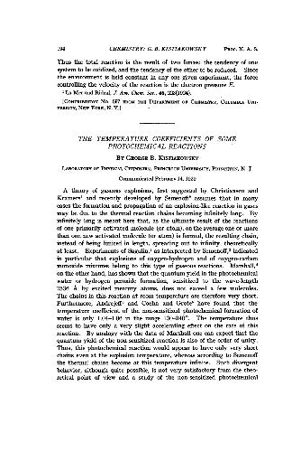 The Temperature Coefficients of some Photochemical Reactions